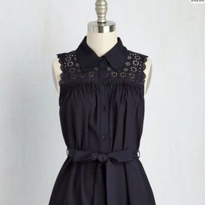 Modcloth Gazebo Skylight A-Line Dress in Navy